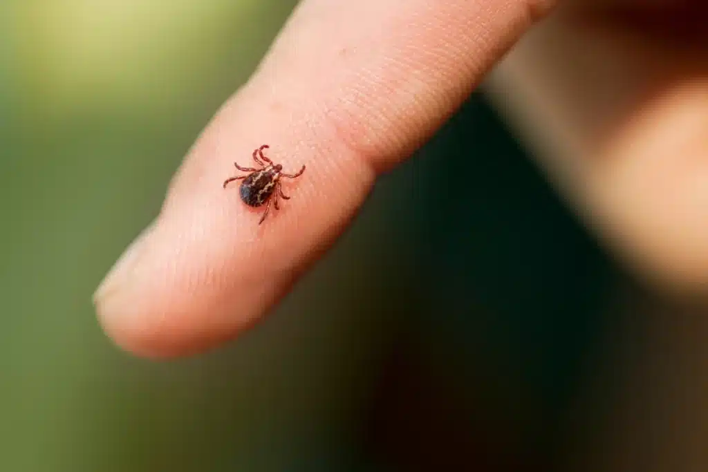Ticks 1 Tick crawling on human finger